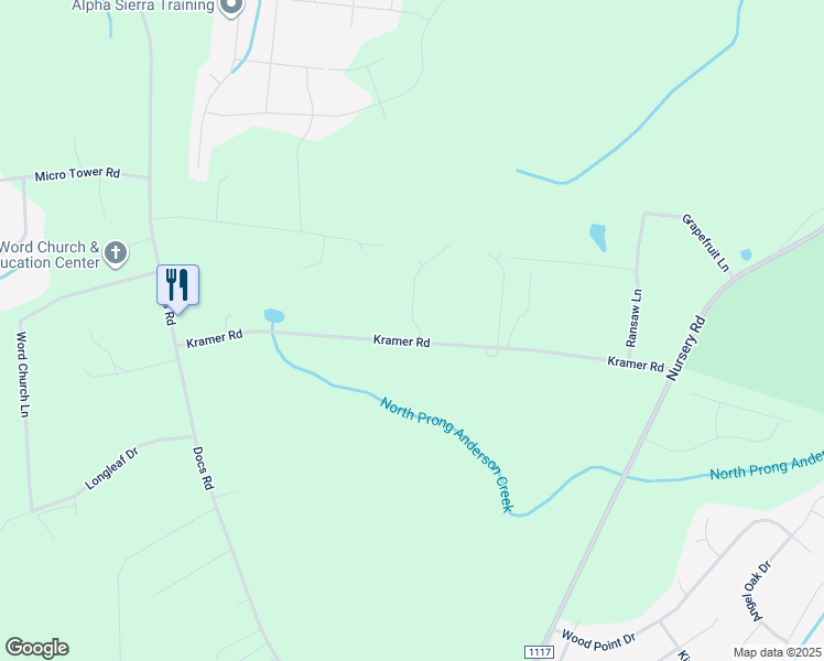 map of restaurants, bars, coffee shops, grocery stores, and more near 17 Legacy Lane in Lillington