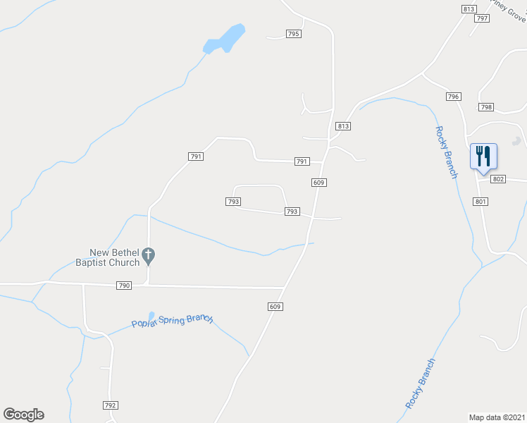 map of restaurants, bars, coffee shops, grocery stores, and more near 199 Bethel Spur Road in Etowah