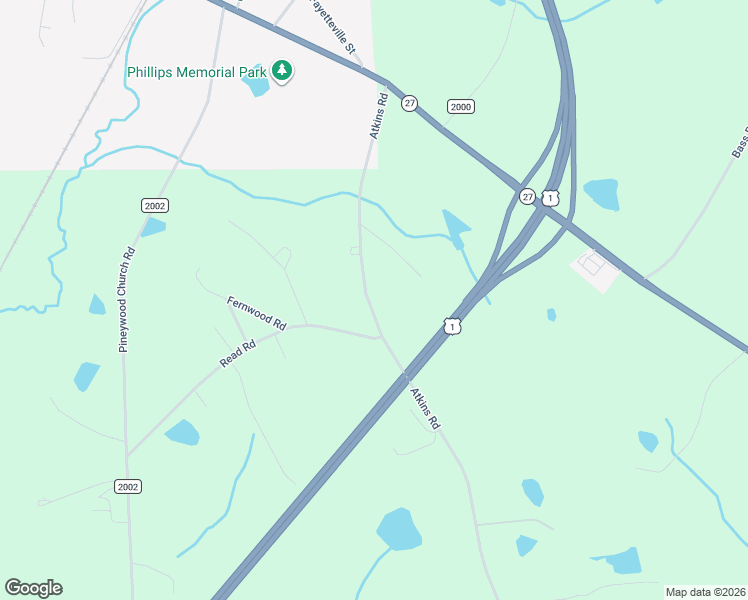 map of restaurants, bars, coffee shops, grocery stores, and more near 352 Atkins Road in Cameron