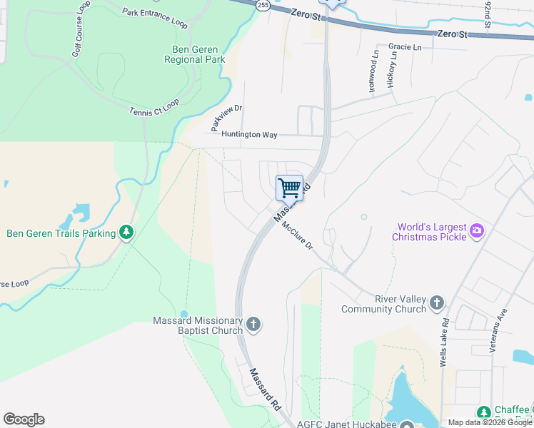 map of restaurants, bars, coffee shops, grocery stores, and more near 7209 Forest Canyon Drive in Fort Smith