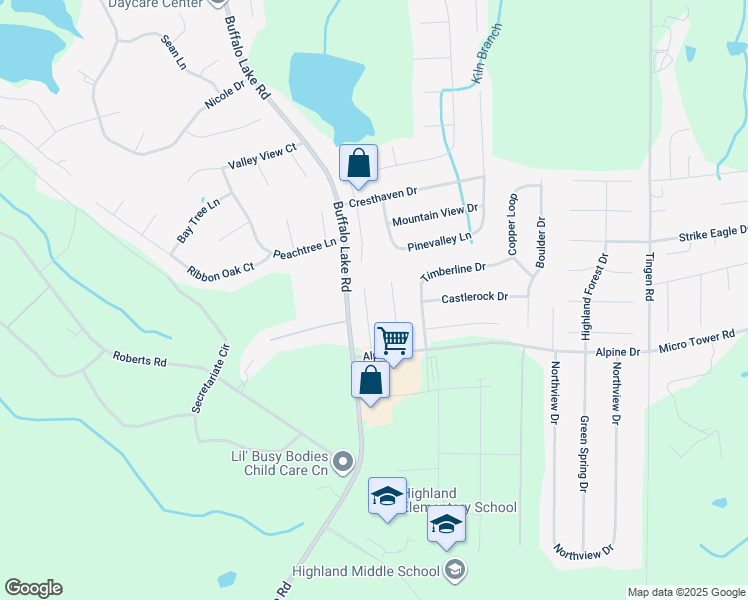 map of restaurants, bars, coffee shops, grocery stores, and more near 126 Vail Court in Sanford