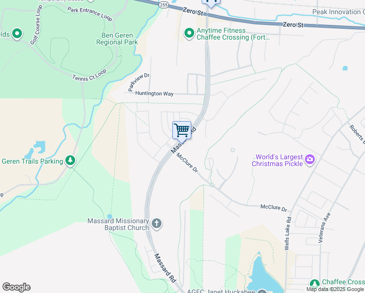 map of restaurants, bars, coffee shops, grocery stores, and more near 8101 McClure Drive in Fort Smith
