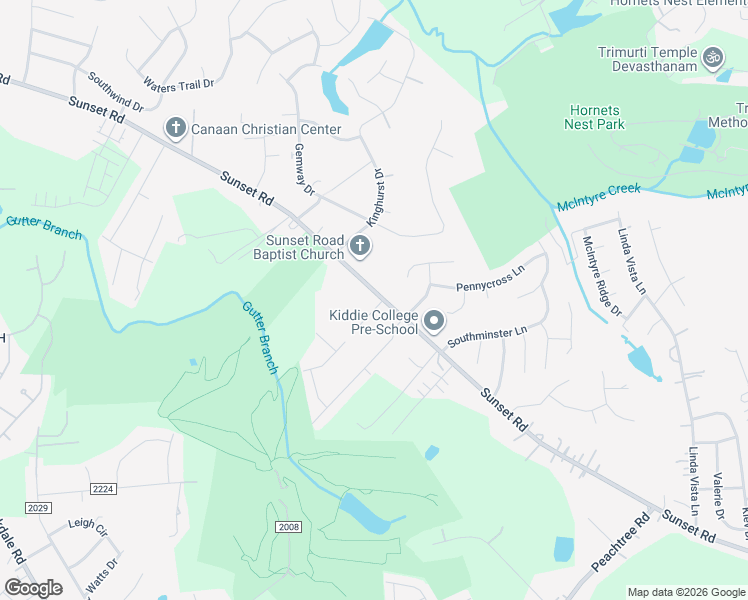 map of restaurants, bars, coffee shops, grocery stores, and more near 2422 Sunset Rd in Charlotte
