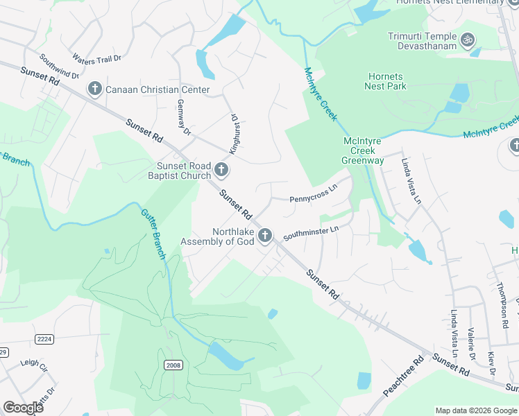 map of restaurants, bars, coffee shops, grocery stores, and more near 6117 Brookfield Pointe Drive in Charlotte