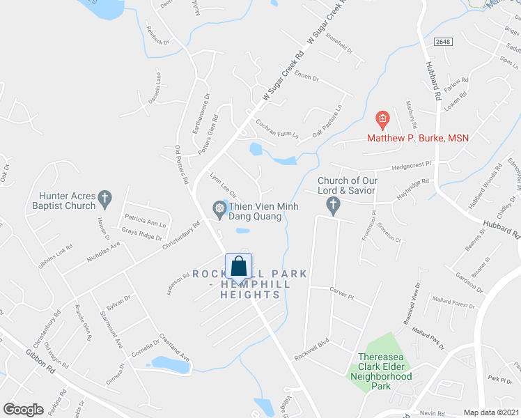 map of restaurants, bars, coffee shops, grocery stores, and more near 4804 Lynn Lee Circle in Charlotte