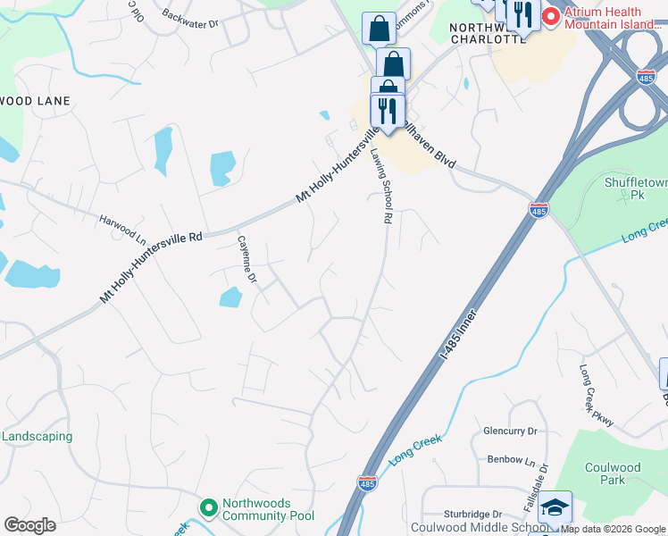 map of restaurants, bars, coffee shops, grocery stores, and more near 1917 Joseph Howard Court in Charlotte