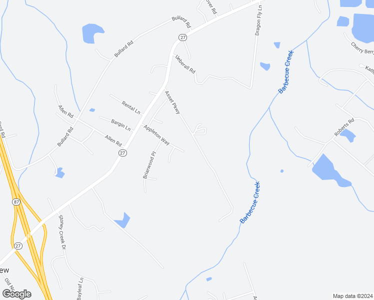 map of restaurants, bars, coffee shops, grocery stores, and more near 241 Appleton Way in Sanford