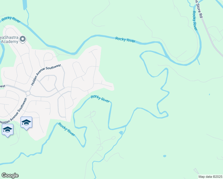 map of restaurants, bars, coffee shops, grocery stores, and more near 7448 Greene Mill Avenue Southwest in Concord