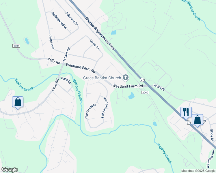 map of restaurants, bars, coffee shops, grocery stores, and more near 121 Fielding Street in Mount Holly