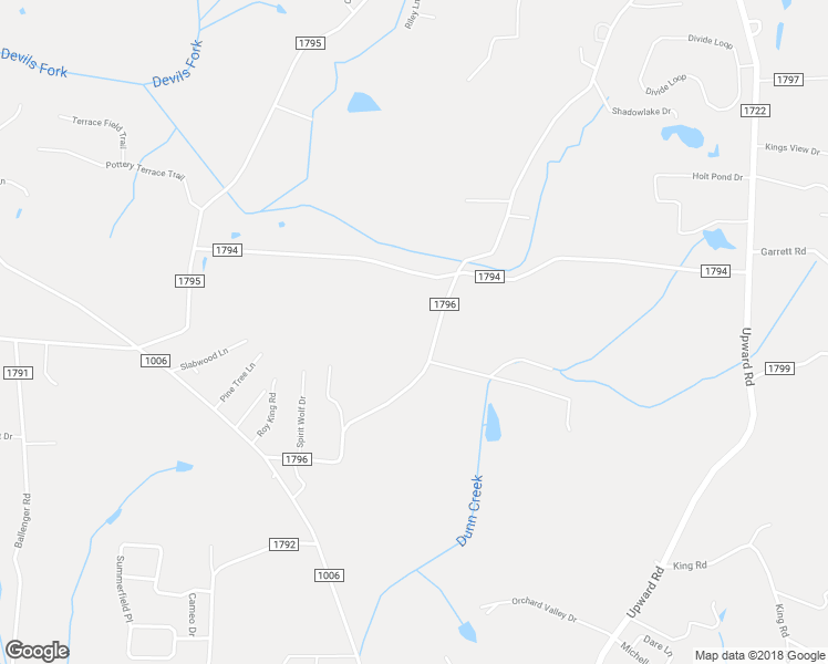 map of restaurants, bars, coffee shops, grocery stores, and more near 1451 Orchard Road in Flat Rock