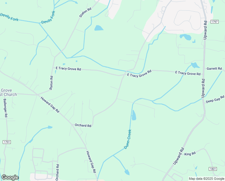 map of restaurants, bars, coffee shops, grocery stores, and more near 1451 Orchard Road in Flat Rock