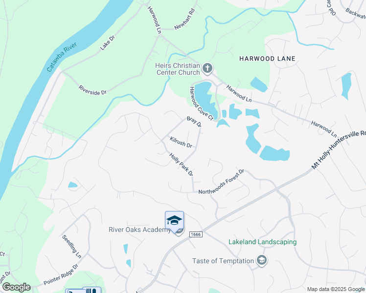 map of restaurants, bars, coffee shops, grocery stores, and more near 11723 Kilrush Drive in Charlotte