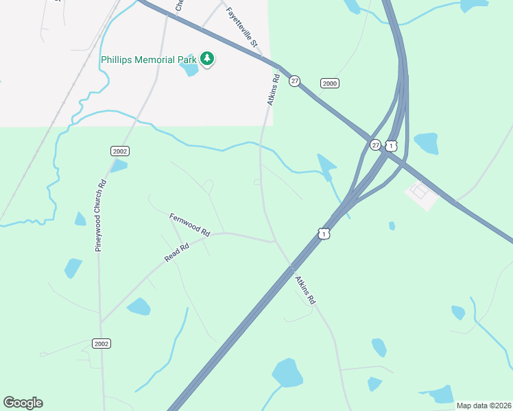 map of restaurants, bars, coffee shops, grocery stores, and more near 352 Atkins Road in Cameron