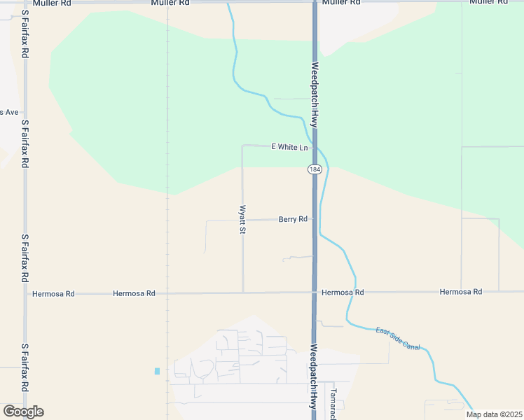 map of restaurants, bars, coffee shops, grocery stores, and more near 7588 Berry Road in Bakersfield