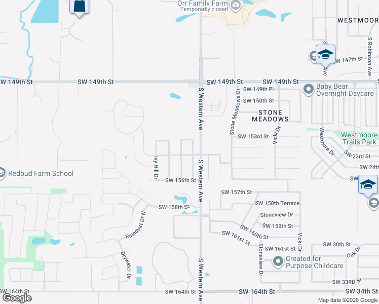 map of restaurants, bars, coffee shops, grocery stores, and more near 15500 Lilly Garden Lane in Oklahoma City