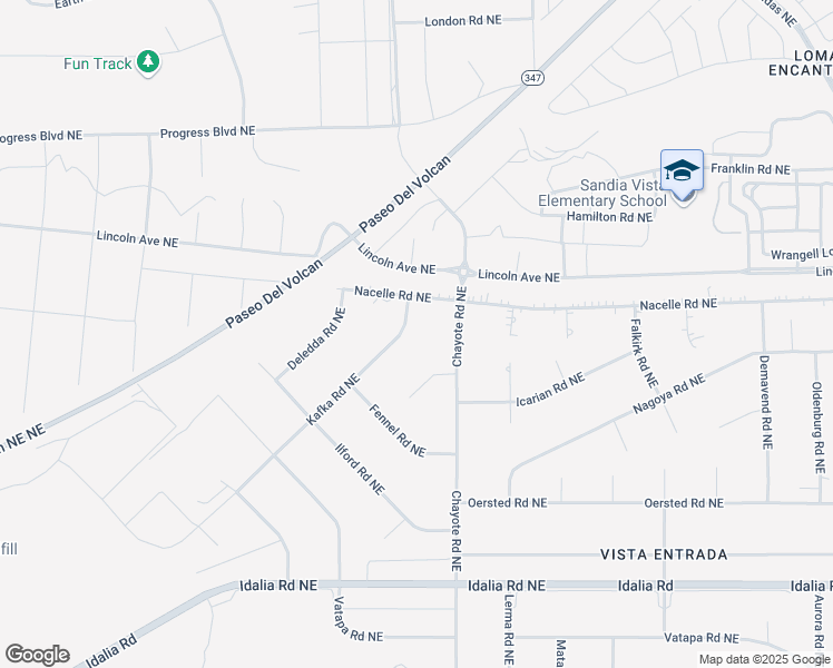 map of restaurants, bars, coffee shops, grocery stores, and more near 3428 Kafka Road Northeast in Rio Rancho