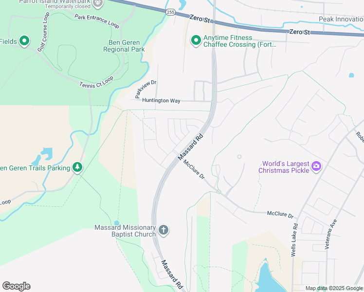 map of restaurants, bars, coffee shops, grocery stores, and more near 8101 McClure Drive in Fort Smith