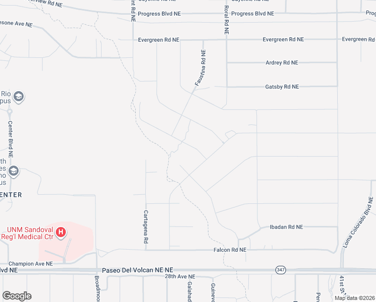 map of restaurants, bars, coffee shops, grocery stores, and more near Ascension Court Northeast in Albuquerque