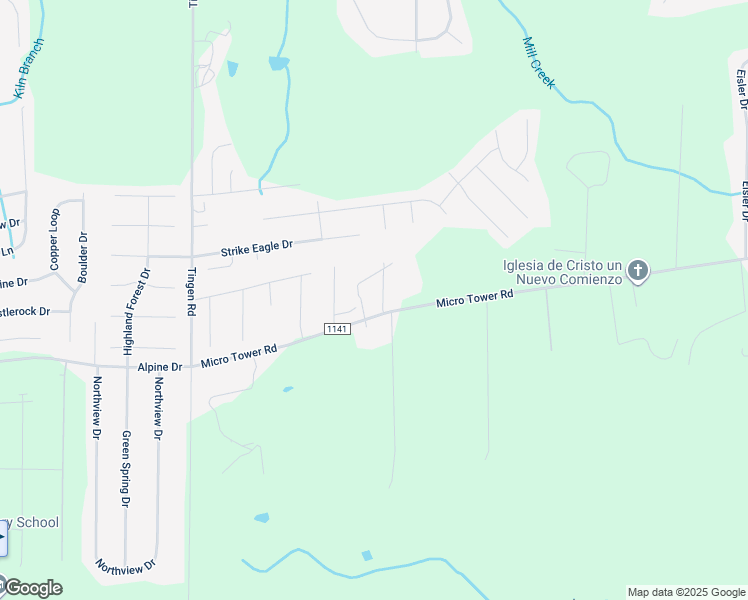 map of restaurants, bars, coffee shops, grocery stores, and more near 1710 Micro Tower Road in Lillington
