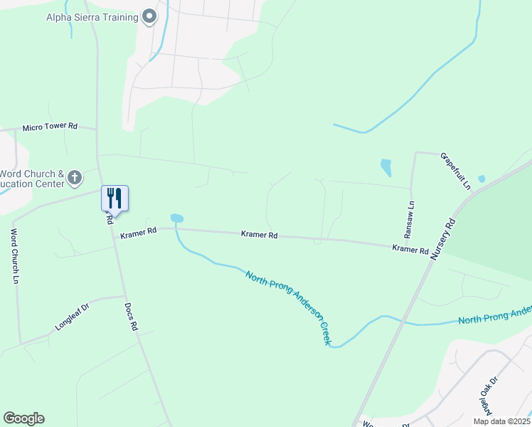 map of restaurants, bars, coffee shops, grocery stores, and more near 17 Legacy Lane in Lillington