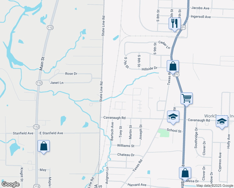 map of restaurants, bars, coffee shops, grocery stores, and more near 10 Candlestick Lane in Fort Smith