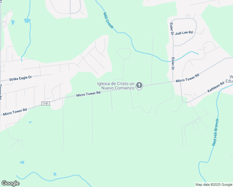 map of restaurants, bars, coffee shops, grocery stores, and more near 1265 Micro Tower Road in Lillington