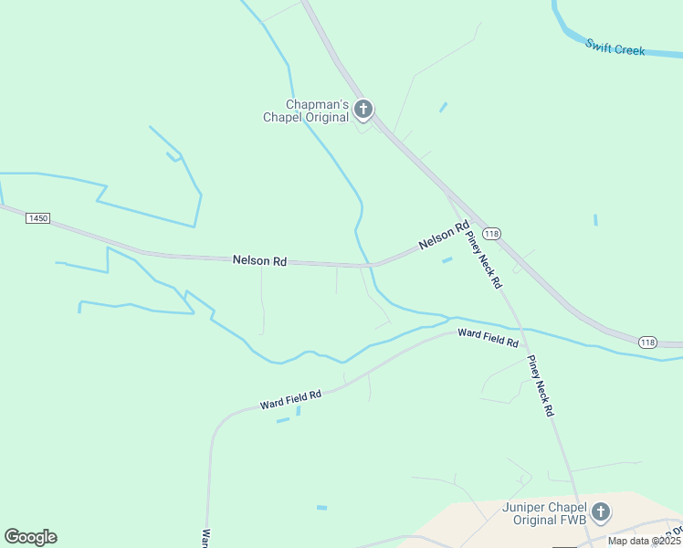 map of restaurants, bars, coffee shops, grocery stores, and more near 325 Nelson Road in Vanceboro