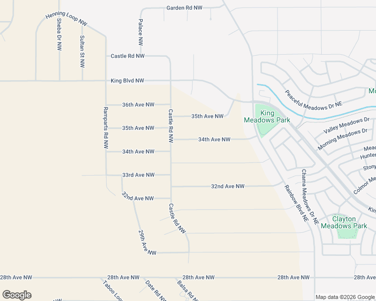 map of restaurants, bars, coffee shops, grocery stores, and more near 33rd Avenue Northwest in Rio Rancho