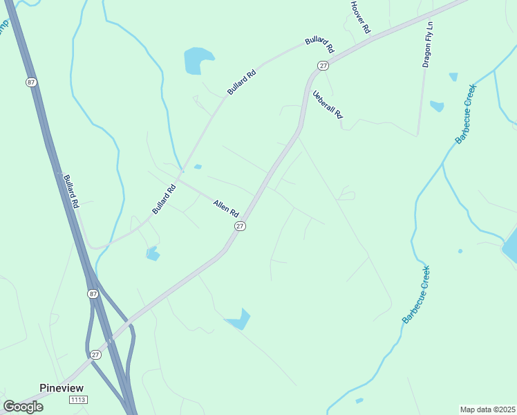 map of restaurants, bars, coffee shops, grocery stores, and more near 16843 North Carolina 27 in Sanford