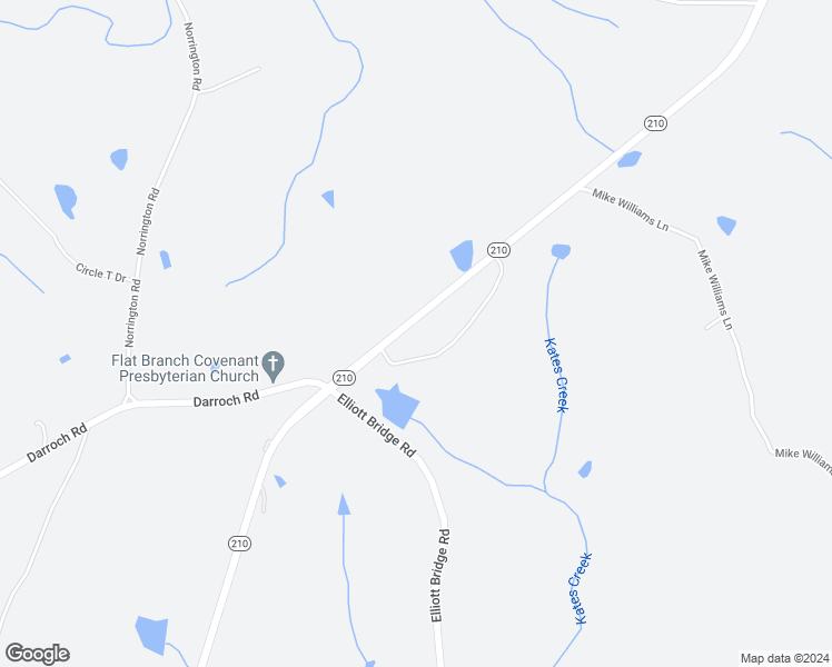 map of restaurants, bars, coffee shops, grocery stores, and more near 6873 North Carolina 210 in Bunnlevel