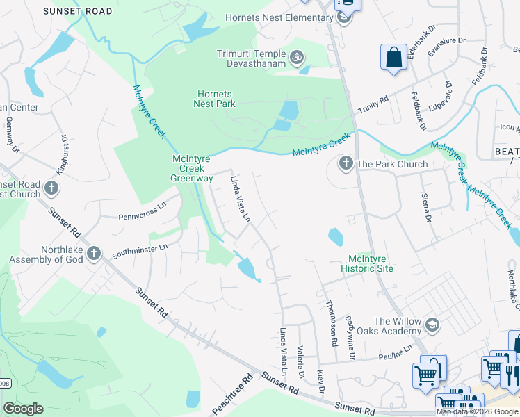 map of restaurants, bars, coffee shops, grocery stores, and more near in Charlotte