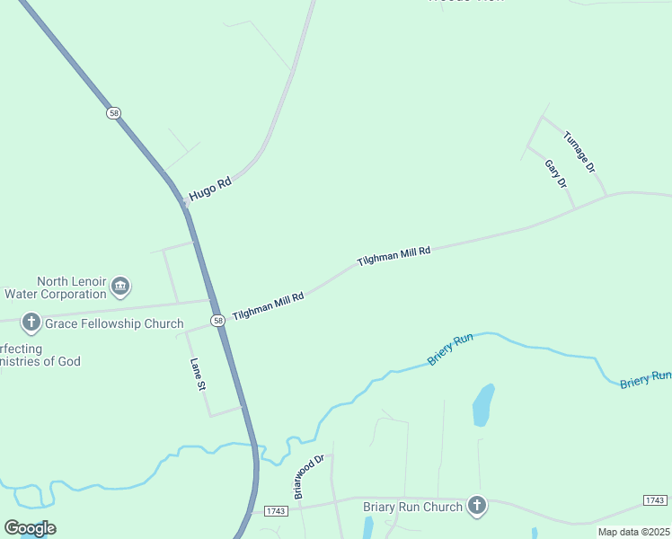 map of restaurants, bars, coffee shops, grocery stores, and more near 274 Tilghman Mill Road in Kinston