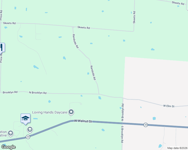map of restaurants, bars, coffee shops, grocery stores, and more near 286 Randolth Road in Ratcliff
