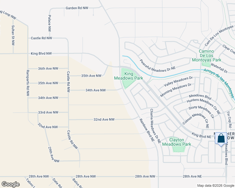 map of restaurants, bars, coffee shops, grocery stores, and more near 400 34th Avenue Northwest in Rio Rancho