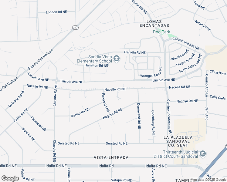 map of restaurants, bars, coffee shops, grocery stores, and more near 6729 Nacelle Road Northeast in Rio Rancho