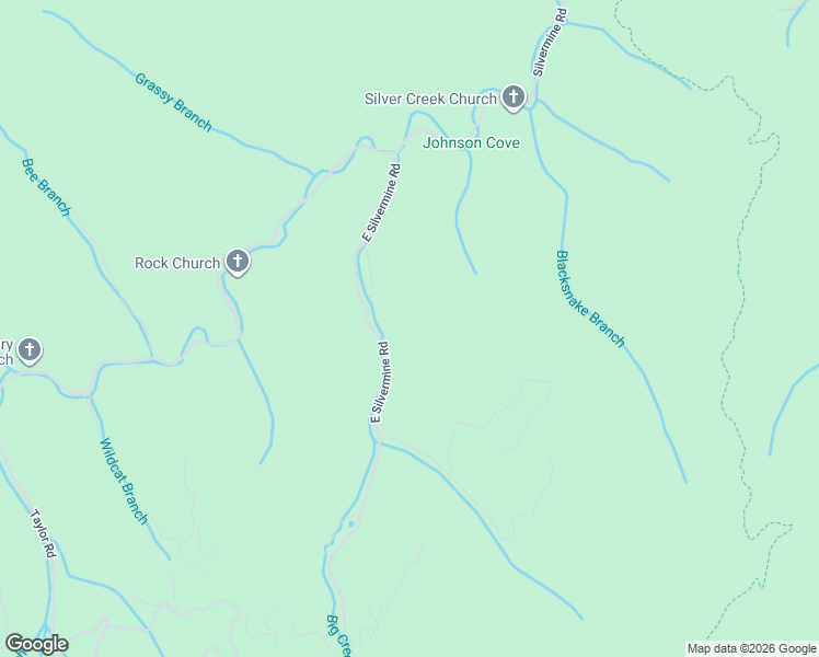 map of restaurants, bars, coffee shops, grocery stores, and more near 1167 East Silvermine Road in Bryson City