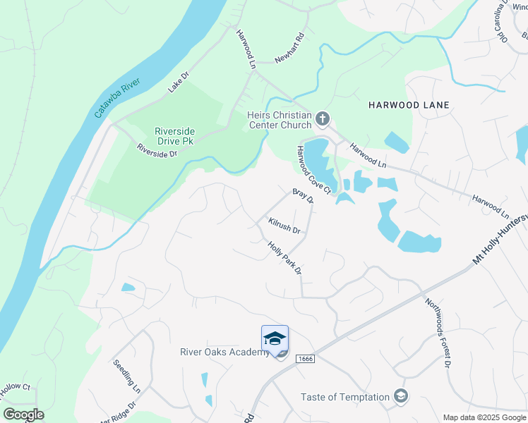 map of restaurants, bars, coffee shops, grocery stores, and more near 1738 Bray Drive in Charlotte
