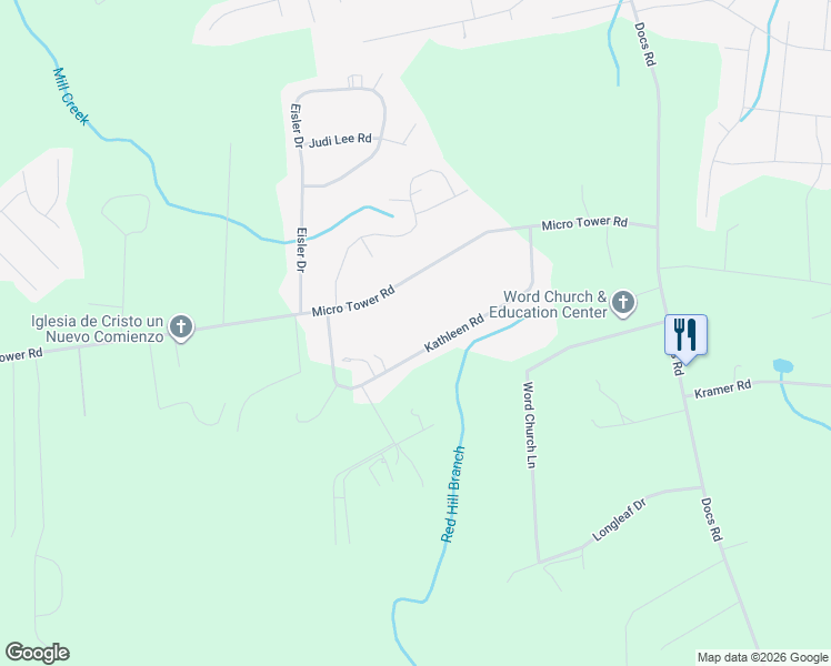 map of restaurants, bars, coffee shops, grocery stores, and more near 370 Kathleen Road in Lillington
