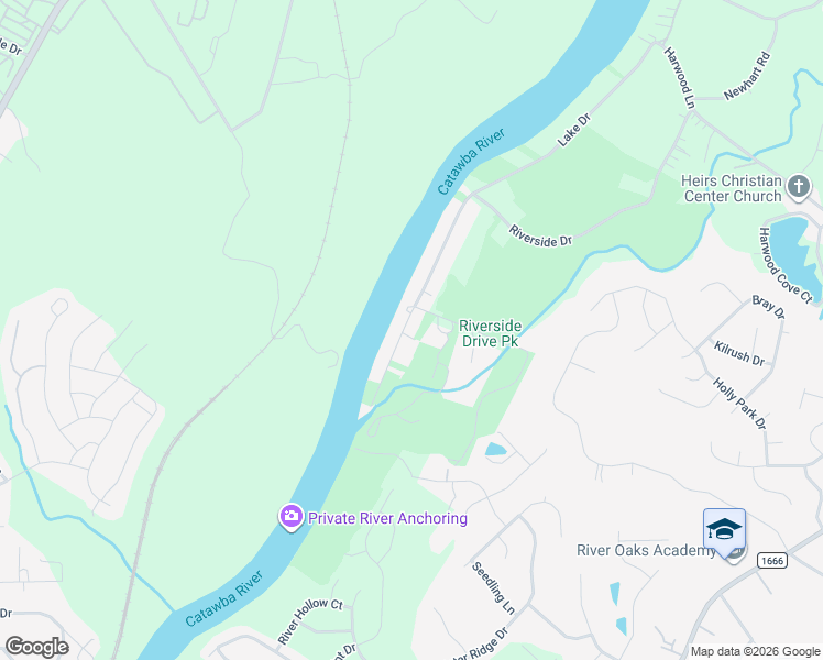 map of restaurants, bars, coffee shops, grocery stores, and more near 1108 Riverside Drive in Charlotte