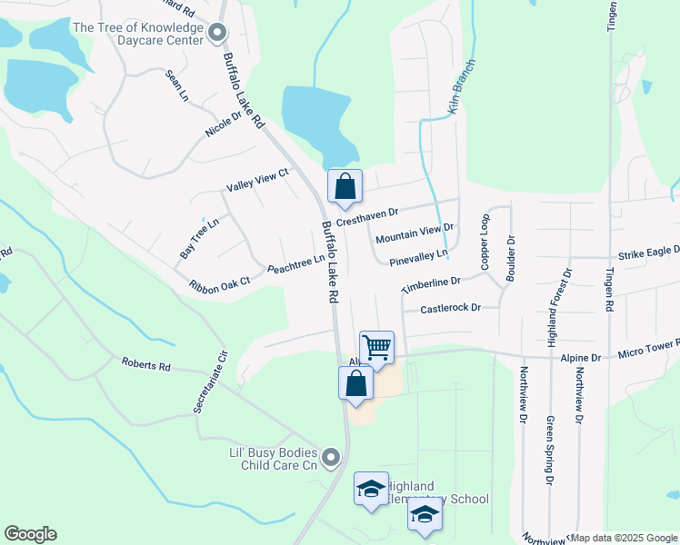 map of restaurants, bars, coffee shops, grocery stores, and more near 136 Wedgewood Court in Sanford