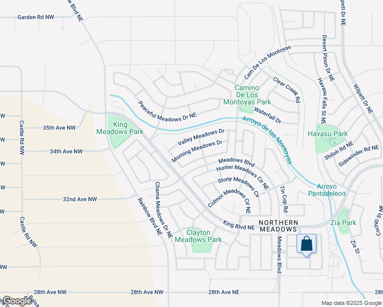 map of restaurants, bars, coffee shops, grocery stores, and more near 632 Morning Meadows Drive in Rio Rancho