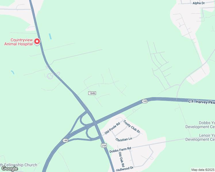 map of restaurants, bars, coffee shops, grocery stores, and more near 1957 Country Squire Rd in Kinston