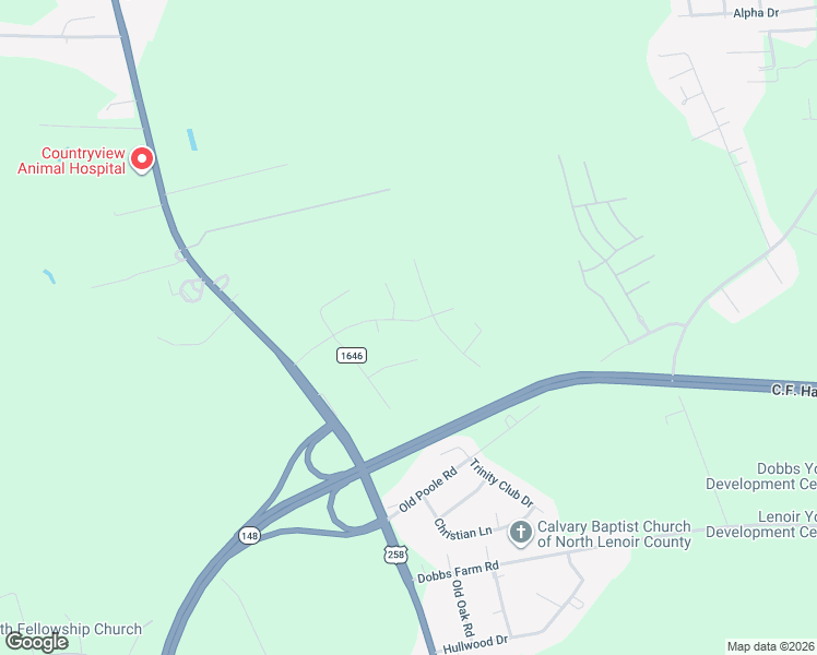 map of restaurants, bars, coffee shops, grocery stores, and more near 1957 Country Squire Rd in Kinston