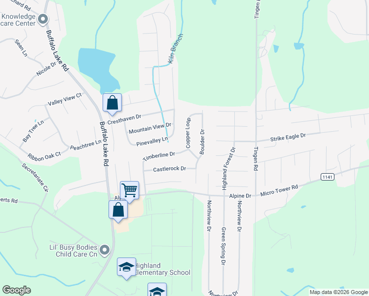 map of restaurants, bars, coffee shops, grocery stores, and more near 71 Copper Loop in Sanford
