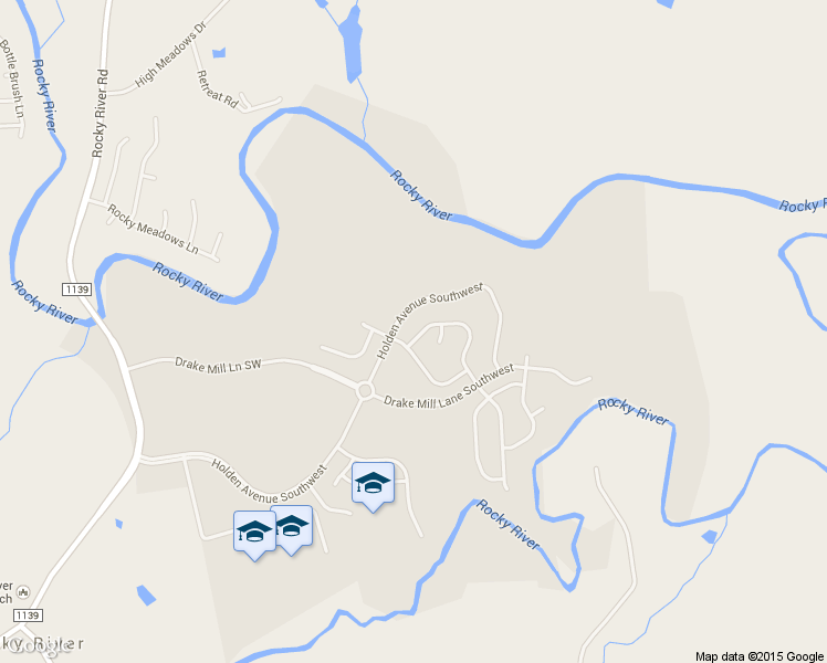map of restaurants, bars, coffee shops, grocery stores, and more near 2111 Galloway Lane Southwest in Concord