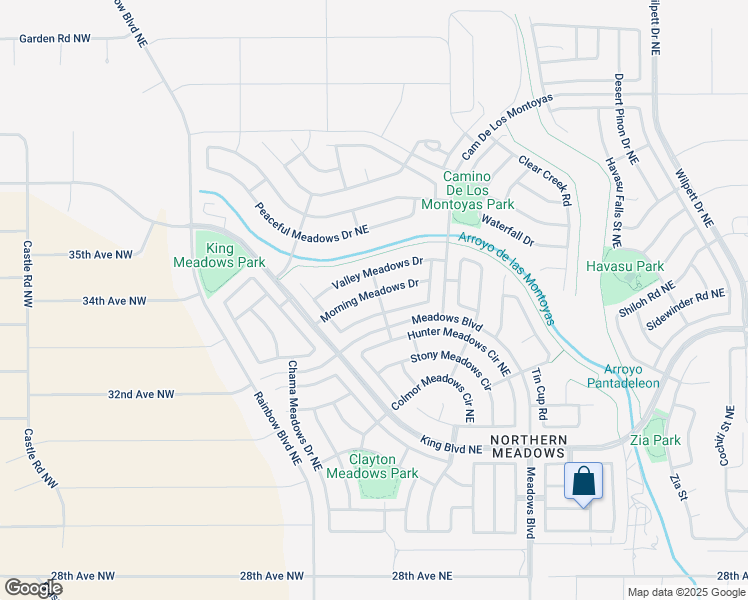 map of restaurants, bars, coffee shops, grocery stores, and more near 648 Morning Meadows Drive in Rio Rancho