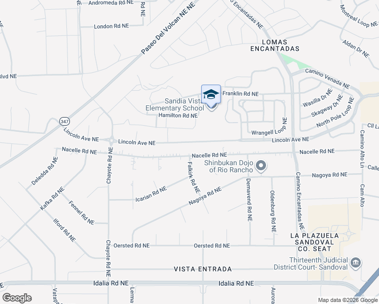 map of restaurants, bars, coffee shops, grocery stores, and more near 6709 Nacelle Road Northeast in Rio Rancho