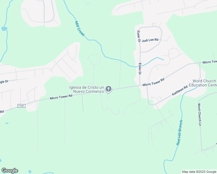 map of restaurants, bars, coffee shops, grocery stores, and more near 1076 Micro Tower Road in Lillington