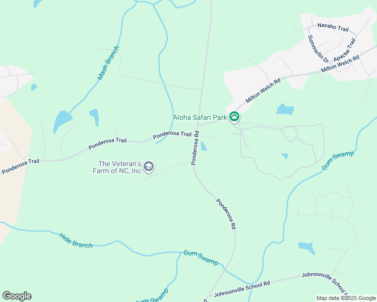 map of restaurants, bars, coffee shops, grocery stores, and more near 2585 Ponderosa Road in Cameron