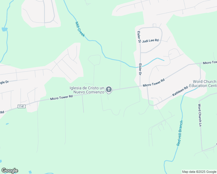 map of restaurants, bars, coffee shops, grocery stores, and more near 1076 Micro Tower Road in Lillington